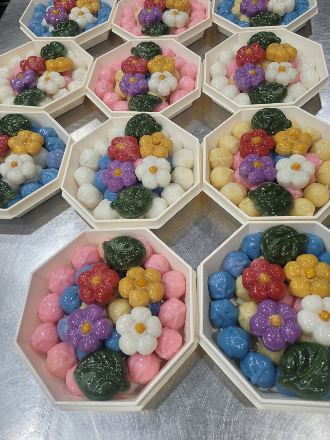 꿀떡 + 꽃송편 (상차림)