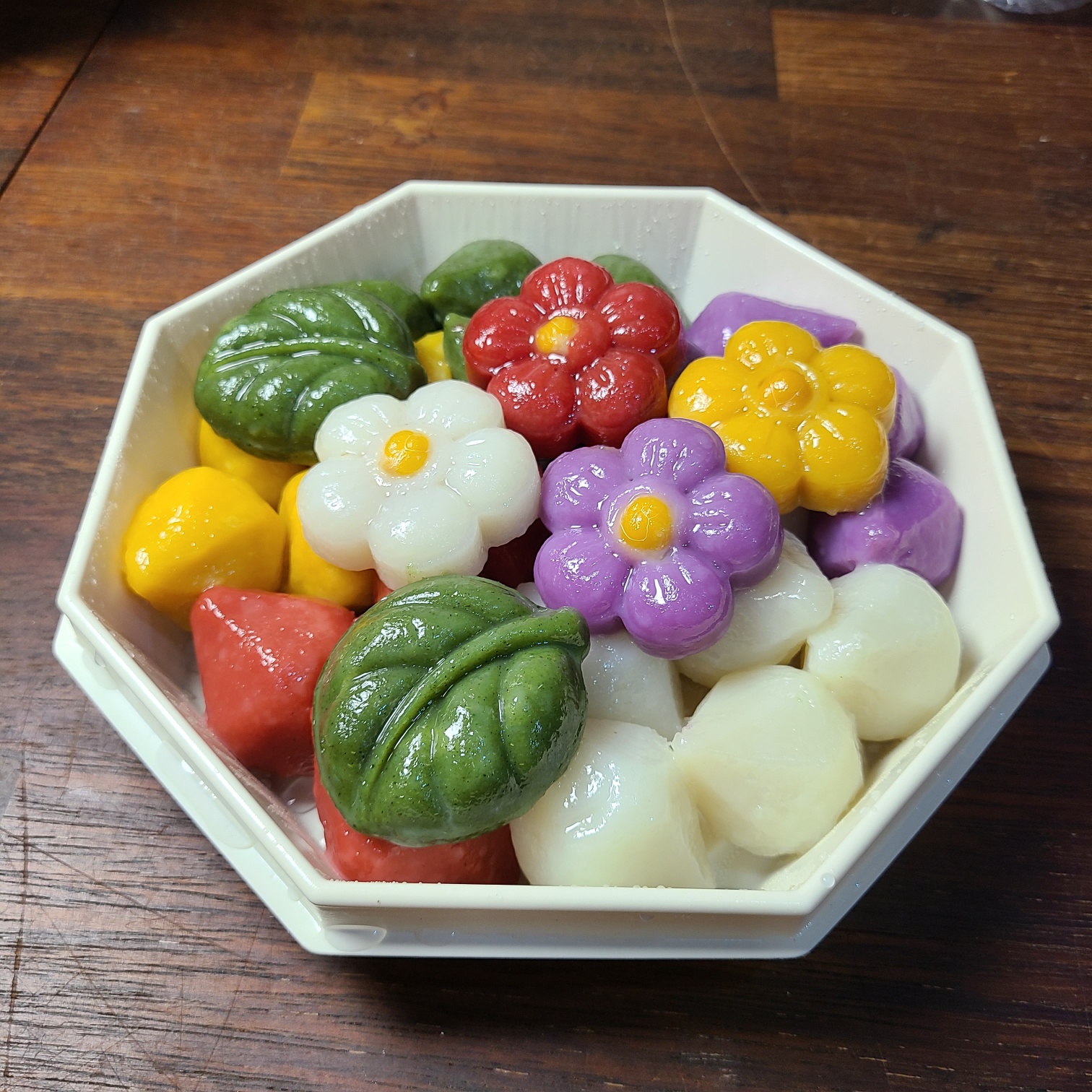오색송편 + 꽃송편