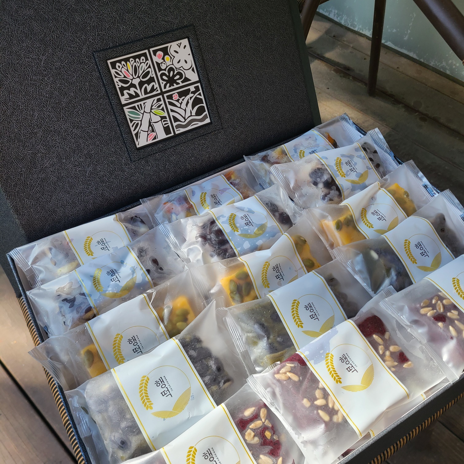 사군자 실크상자 (중)